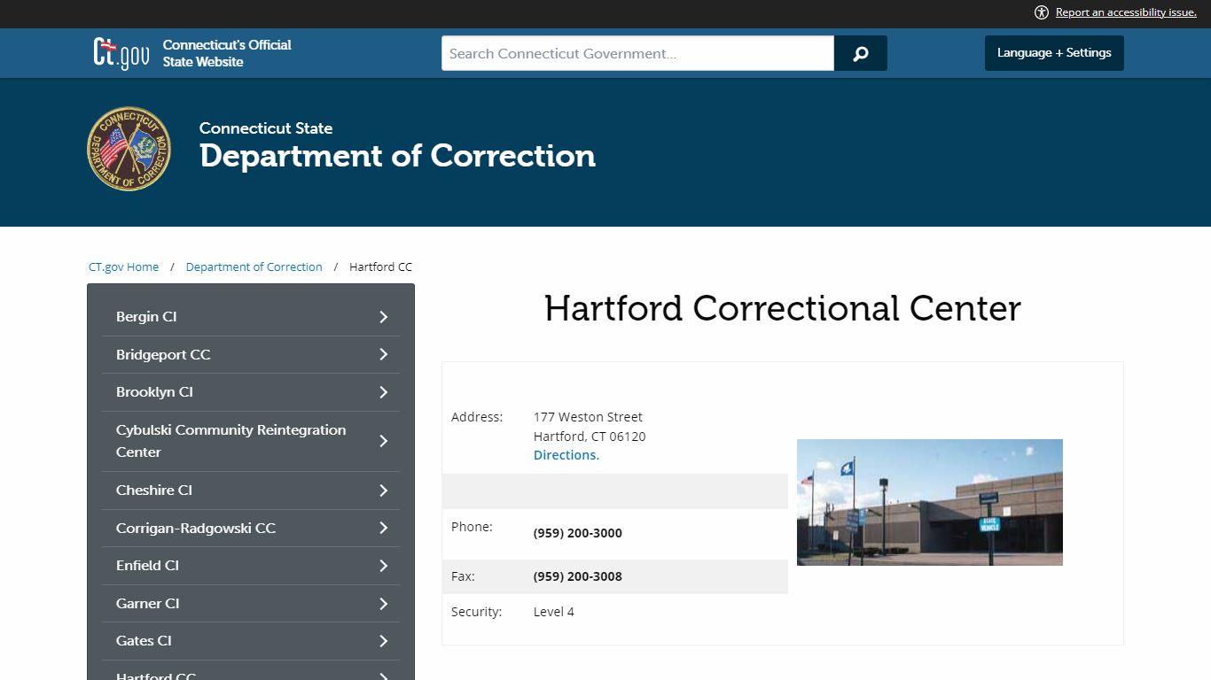 Hartford Correctional Center - Connecticut